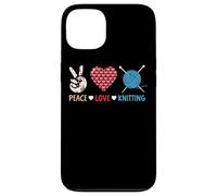 Peace Love Knitting Yarn Needle Craft Case for iPhone 13