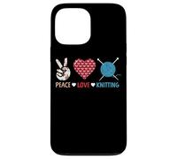 Peace Love Knitting Yarn Needle Craft Case for iPhone 13 Pro Max