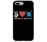 Peace Love Knitting Yarn Needle Craft Case for iPhone 7 Plus/8 Plus