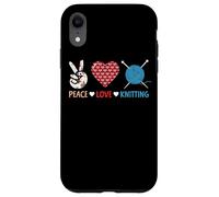 Peace Love Knitting Yarn Needle Craft Case for iPhone XR