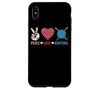 Peace Love Knitting Yarn Needle Craft Case for iPhone XS Max