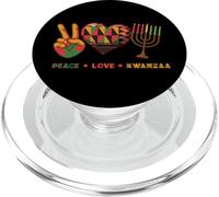 Peace Love Kwanzaa African American Heritage Happy Kwanzaa PopSockets PopGrip for MagSafe