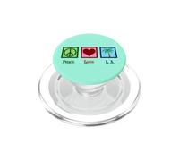 Peace Love L.A. Cute Los Angeles PopSockets PopGrip for MagSafe