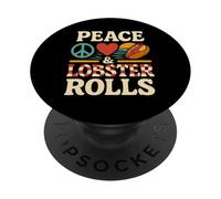 Peace Love Lobster Rolls Bar Harbor Seafood PopSockets Adhesive PopGrip