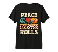 Peace Love Lobster Rolls Bar Harbor Seafood Premium T-Shirt