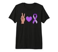 Peace Love Lupus Purple Ribbon Awareness Meme Premium T-Shirt