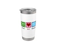 Peace Love Massage Therapy Cute Masseuse Stainless Steel Insulated Tumbler