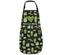 Peace Love Matcha Apron Matcha Lover Gift Drinker Barista Gift Matcha Green Tea Aprons (Love Matcha apron 3)
