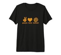 Peace Love Matzah Passover Seder Matzo Jewish Hebrew Shalom Premium T-Shirt
