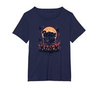 Peace Love Mayhem: Rebellious Harmony for Free Spirits T-Shirt, Women's Plus, Navy, 4X