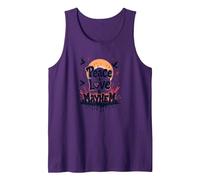 Peace Love Mayhem: Rebellious Harmony for Free Spirits Tank Top, Men, Purple, M