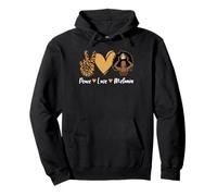 Peace Love Melanin Afro Dope Black History Month BLM Pullover Hoodie