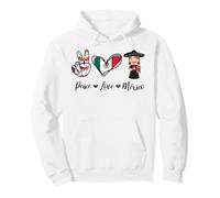 Peace Love Mexican Cinco De Mayo Fiesta Hispanic Pride Pullover Hoodie