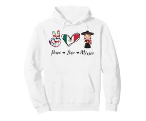 Peace Love Mexican Cinco De Mayo Fiesta Hispanic Pride Pullover Hoodie