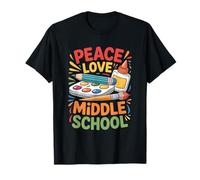 Peace Love Middle School, Teacher Teaching Educator T-Shirt