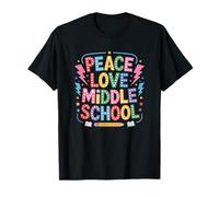 Peace Love Middle Schooler, School Teacher Teaching Students T-Shirt