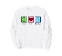 Peace Love Midwifery Cute Midwife Sweatshirt