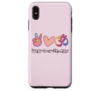 Peace Love Namaste Mandala OM Sign Yoga Lover Hippie Soul Case for iPhone XS Max