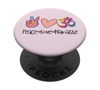 Peace Love Namaste Mandala OM Sign Yoga Lover Hippie Soul PopSockets Adhesive PopGrip