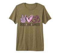 Peace Love Namaste Om Sign Funny Hippie Yogi Yoga Premium T-Shirt