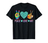 Peace Love Painting - Art Teacher Artist Painter T-Shirt