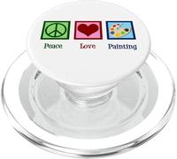 Peace Love Painting Cute Artist Painter PopSockets PopGrip for MagSafe