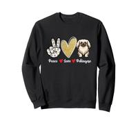 Peace Love Pekingese - Pekingese Mom Peke Dog Mom Dog Dad Sweatshirt