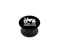 Peace Love Penguins Aquatic Animal Penguin PopSockets Adhesive PopGrip