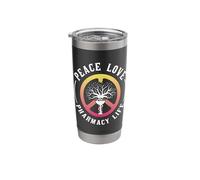 Peace Love Pharmacy Life Pharmacy Technician Tech Pharmacist Stainless Steel Insulated Tumbler