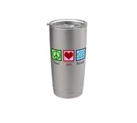 Peace Love Physics Cute Physicist Stainless Steel Insulated Tumbler