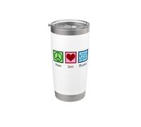 Peace Love Physics Cute Physicist Stainless Steel Insulated Tumbler