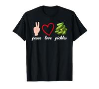 Peace Love Pickles Funny Pickles Lover Pickling T-Shirt