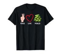 Peace Love Pickles Funny Pickles Lover Pickling T-Shirt
