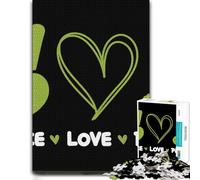 Peace Love Pickles Poster, Funny Pickle Wall Jigsaw Puzzle, 1000 Piece | A traditional jigsaw format during holidays for screen-free time.
