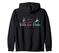 Peace Love Pilates Lover Mind Body Movement Zip Hoodie