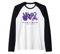 Peace Love Preemie Neonatal Prematurity Awareness 2021 Raglan Baseball Tee