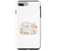 Peace Love Quilting Heart Patchwork Sewing Needle Thread Case for iPhone 7 Plus/8 Plus