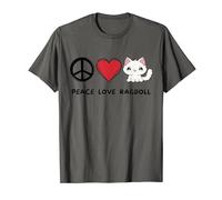 Peace, Love Ragdoll Cat Retro Cute Ragdoll Cat Lover T-Shirt
