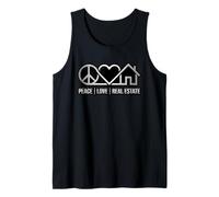 Peace Love Real Estate Realtor Agent Tank Top