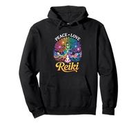 Peace Love Reiki Cosmic Meditation Serenity Enlightenment Pullover Hoodie