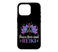 Peace Love Reiki Spiritual Healing Chakra Qi Holistic Healer Case for iPhone 16 Pro