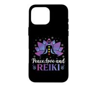 Peace Love Reiki Spiritual Healing Chakra Qi Holistic Healer Case for iPhone 16 Pro Max