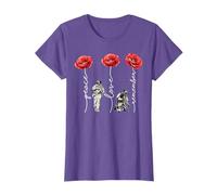 Peace Love Remember Red Poppy Flower Soldier Veteran Day T-Shirt