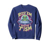 Peace Love RIZZ EM WITH TISM Alien Autism Advocate Empathy Sweatshirt