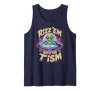 Peace Love RIZZ EM with TISM Alien Autism Advocate Empathy Tank Top
