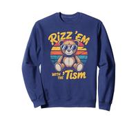 Peace Love RIZZ EM WITH TISM Teddy Autism Advocate Different Sweatshirt