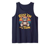 Peace Love RIZZ EM with TISM Teddy Autism Advocate Different Tank Top