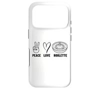 Peace Love Roulette Men Women Casino Funny Roulette Case for iPhone 17 Pro