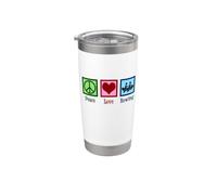 Peace Love Rowing Crew Team Stainless Steel Insulated Tumbler