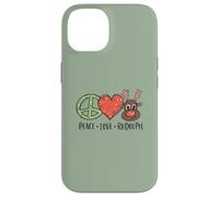 Peace Love & Rudolph Reindeer Christmas Xmas Kids Girls Case for iPhone 14